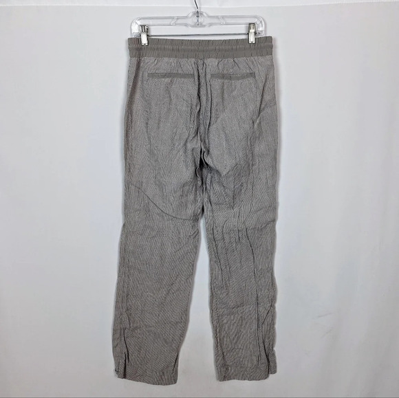 ATHLETA Bali Linen Ankle Pants 10 Drawstring Elastic Waist Pull-On  Straight Leg - Picture 3 of 10